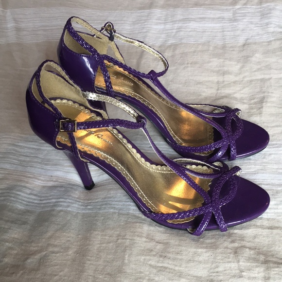 Deep purple strappy heel - Picture 3 of 6